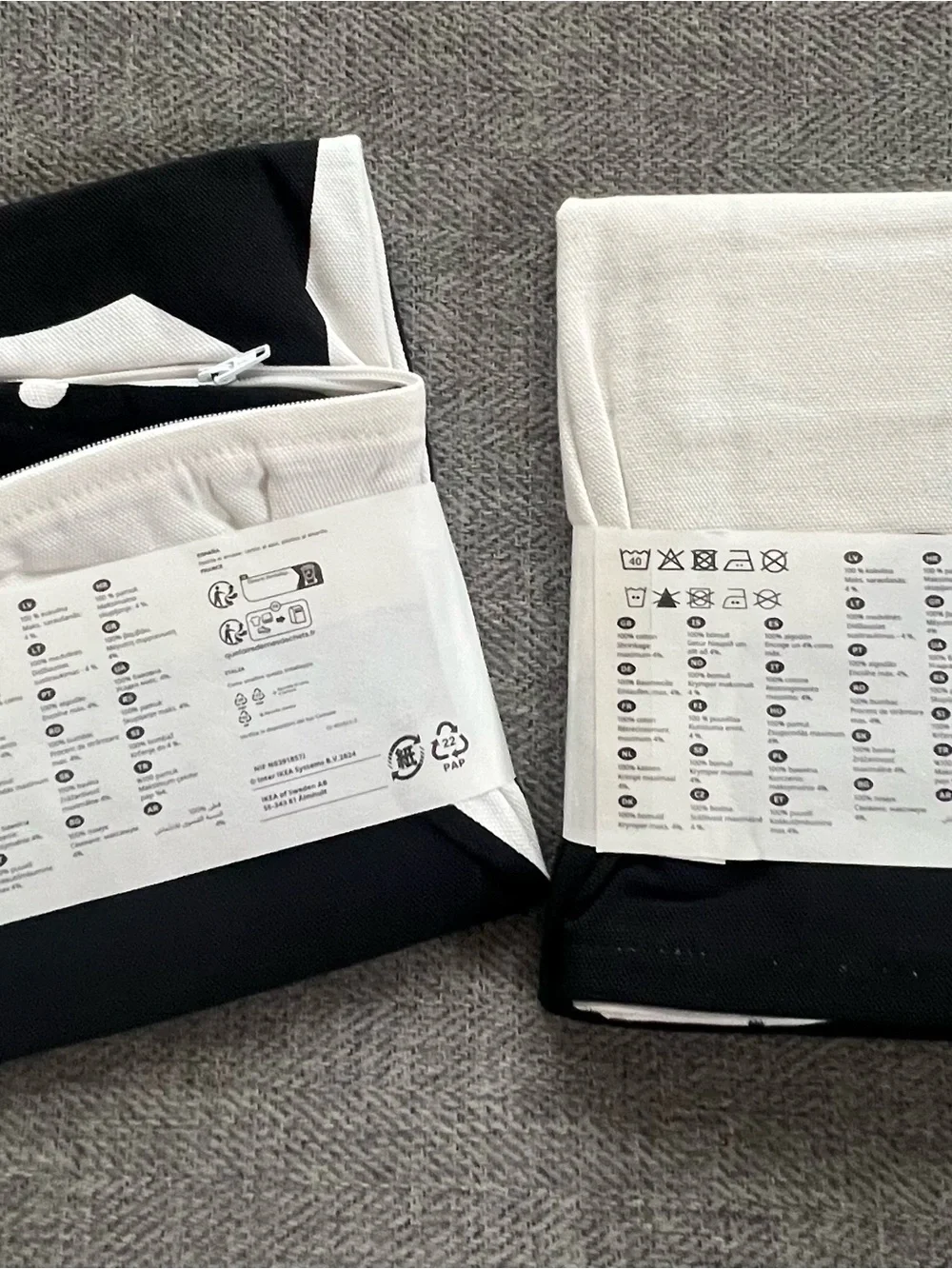 IKEA Two Kustfyr Halloween Pillow Covers NEW Black Cat Ghost